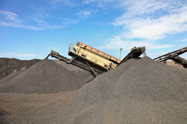istock Large piles of processed Manganese rich ore rock 1083280088