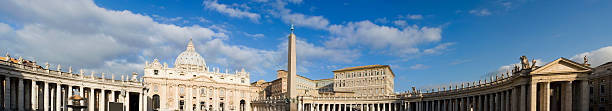 View of St Peter's Square from atop the cupola of St Peter's Basilica