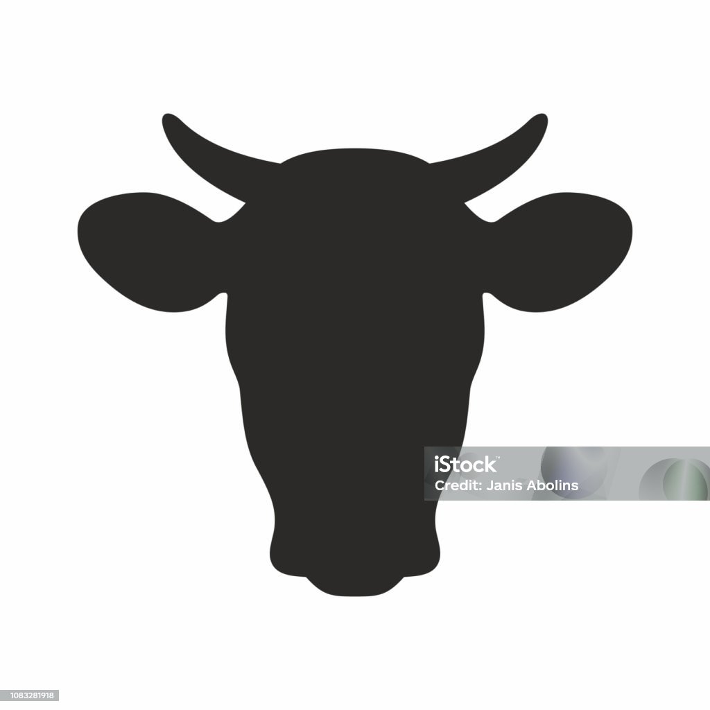 Icono de la vaca - arte vectorial de Ganado domesticado libre de derechos Icono de la vaca - arte vectorial de Ganado domesticado libre de derechos