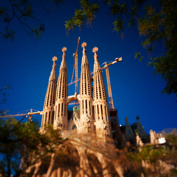 Barcelona, Spain, August 21 2017: Sagrada Familia decorative elements in Barcelona, Spain.