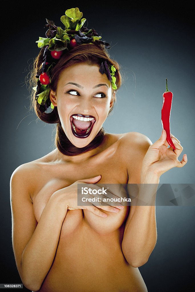 Hot Chili Pieprz - Zbiór zdjęć royalty-free (Dziewczyna pin-up)