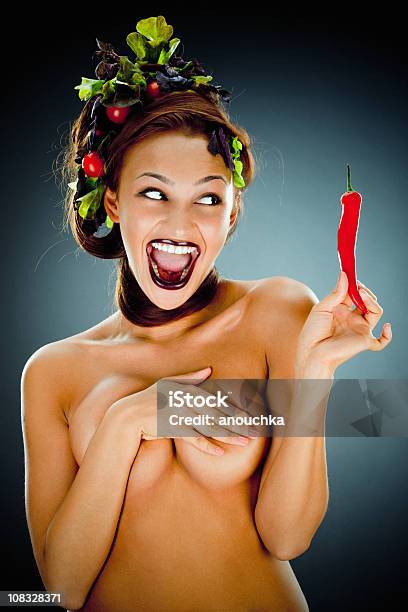 Hot Chili Pieprz - zdjęcia stockowe i więcej obrazów Dziewczyna pin-up - Dziewczyna pin-up, Jedzenie, Niespodzianka