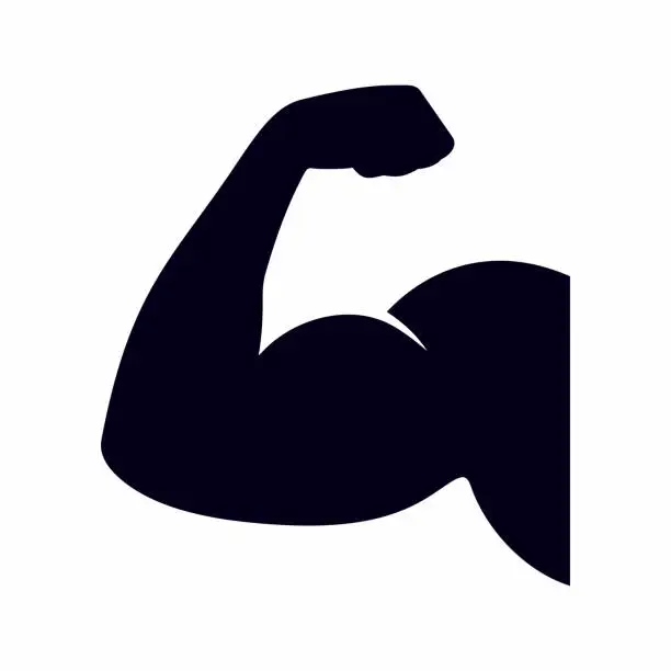 Vector illustration of Muscle, bicep icon