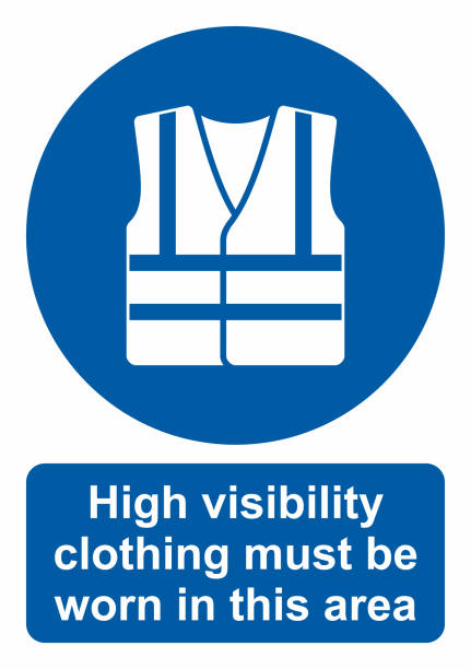 istock Mandatory action sign, Wear high visibility clothing 1083286312