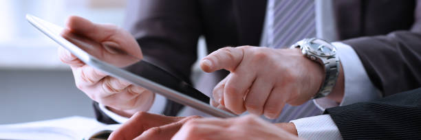 istock Two businessman are looking and 1083286670