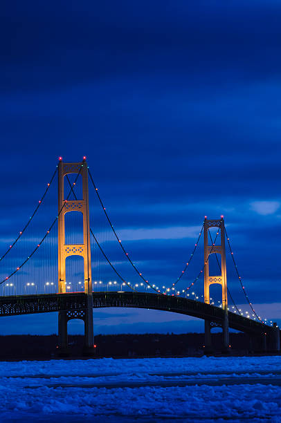istock Mackinac Bridge in Winter 108328747