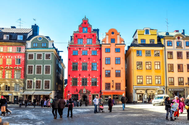 stortorget i gamla stan i stockholm, sverige - gamla stan stockholm bildbanksfoton och bilder