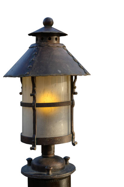 istock old metal lamp isolated against white background 1083289238