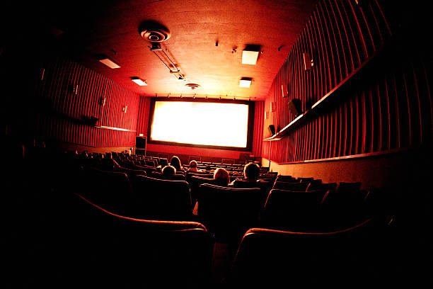 At the movies stock photo