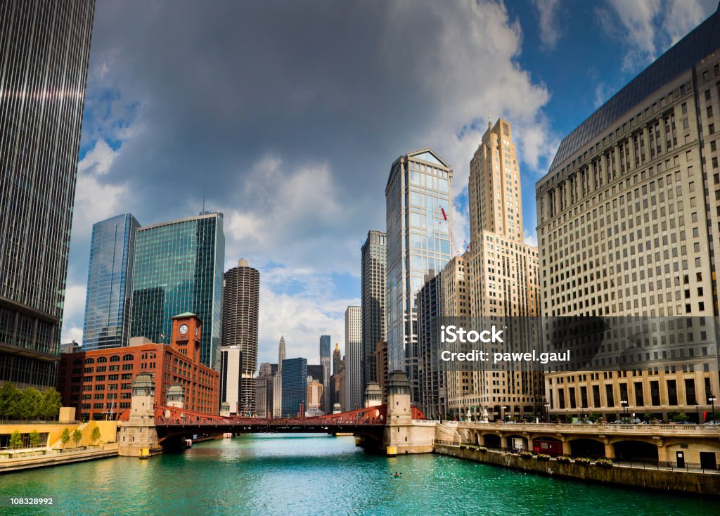 Chicago no Distrito Financeiro - Royalty-free Chicago - Illinois Foto de stock