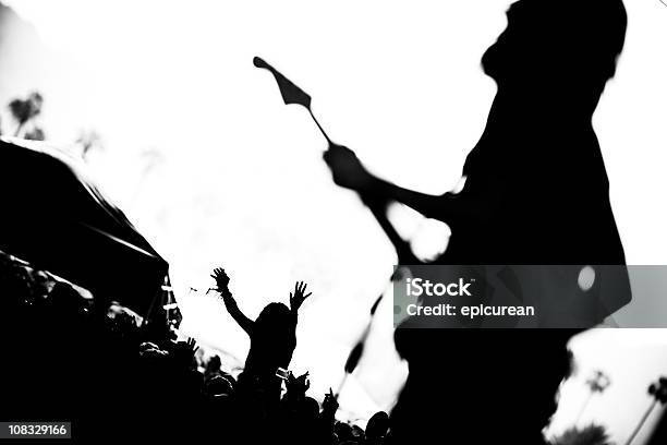 Rock Musician And Crowd Stock Photo - Download Image Now - Crowd Surfing, Guitarist, In Silhouette