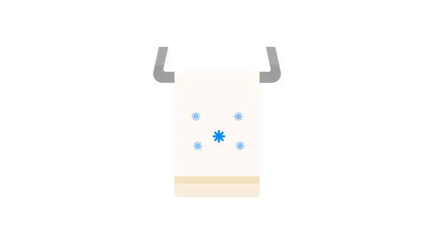 Vector illustration of Hanging towel icon