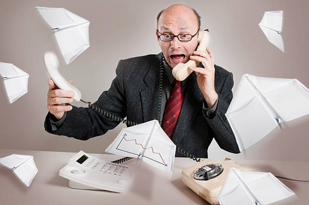 istock Businessman is attacked by paper airplanes 108329325
