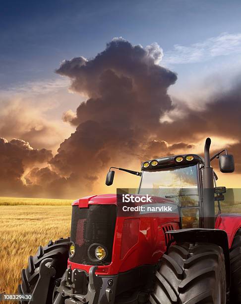 Tractor On The Field Stock Photo - Download Image Now - Tractor,  Agriculture, Close-up - iStock