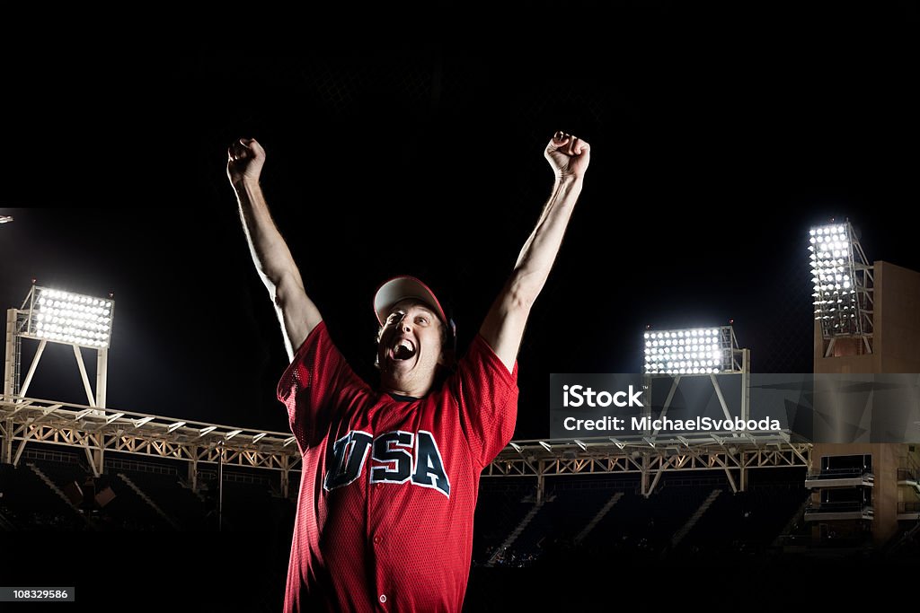 Le joueur de baseball - Photo de Baseball libre de droits