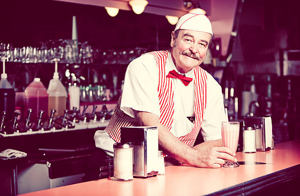 1950 soda shop - lanchonete - fotografias e filmes do acervo