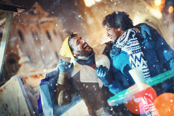 istock Christmas street shopping. 1083298176