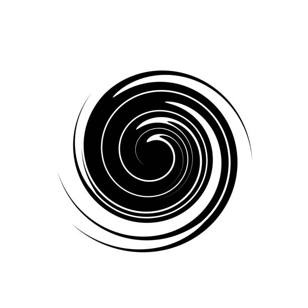 Abstract spiral in the form of a black circle on white background. Abstract spiral in the form of a black circle on a white background. spiral hypnotist pattern swirl stock illustrations