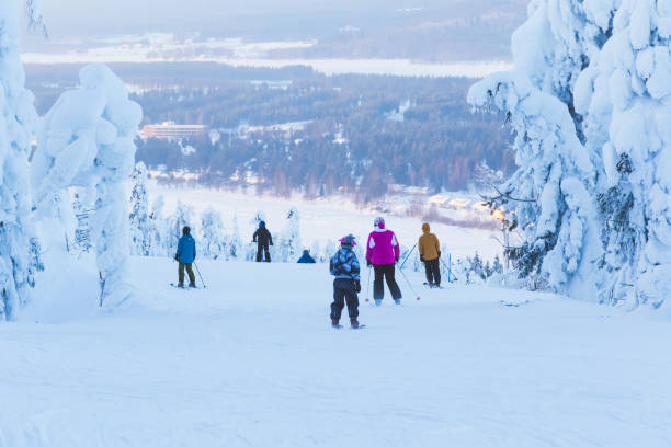 istock Ski slope view from Sotkamo, Finland. 1083300110
