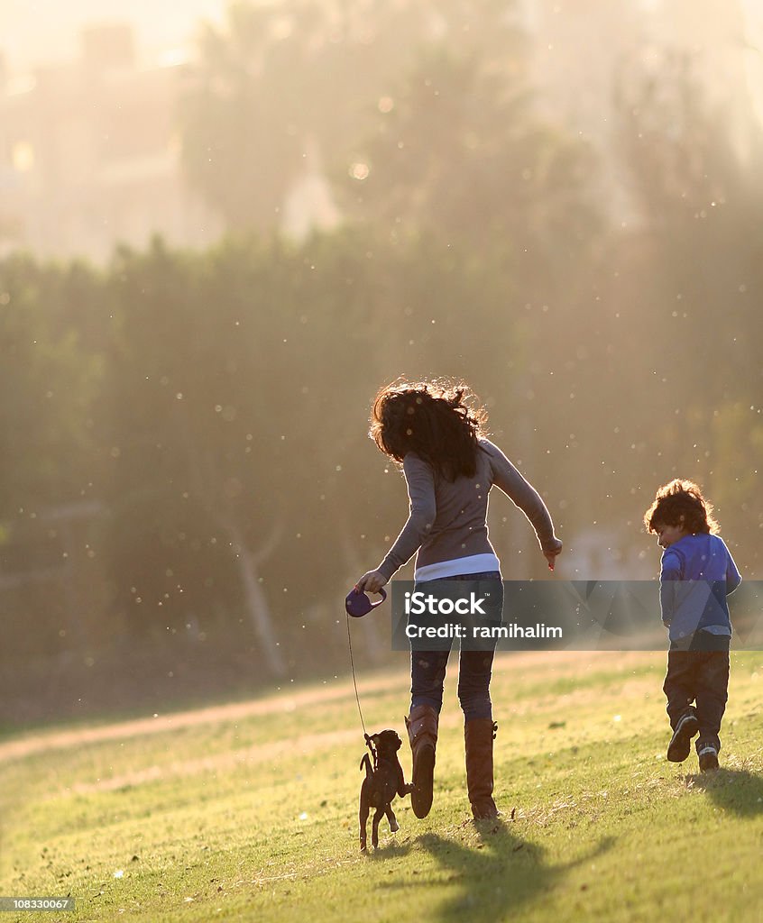 happy family  Dog Stock Photo