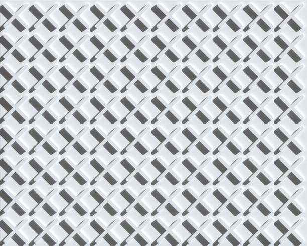 istock White seamless geometric pattern. Set of crosses with a shadow. White background. 1083302768