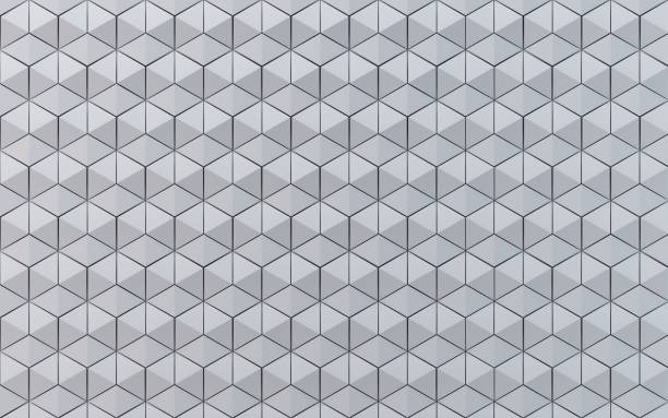istock White hexahedron mosaic background, creative design template. 1083304636