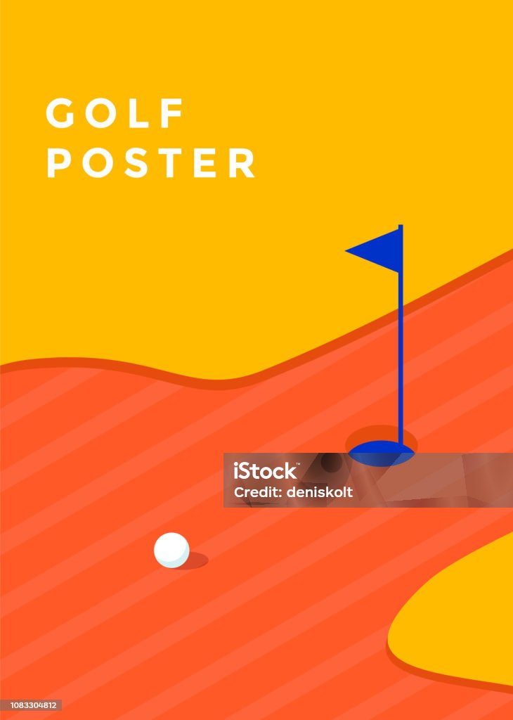 Cartel del torneo de golf - arte vectorial de Golf libre de derechos