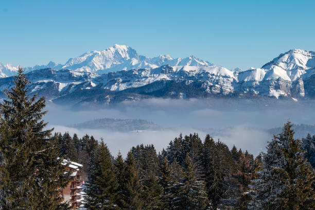 View of Mont Blanc from the Bauges