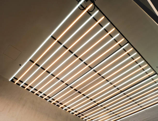 istock A row of  lights on a ceilling. 1083307544