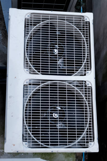 istock Cooling fan air conditioner installed outside the building. 1083307934