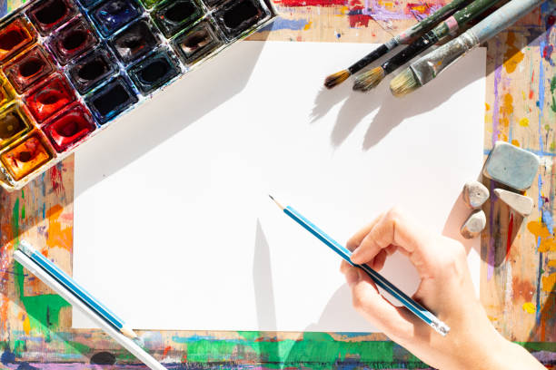 istock Hand drawing with pecil on paper 1083323046
