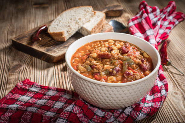 istock Mexican chili with meat. 1083326070