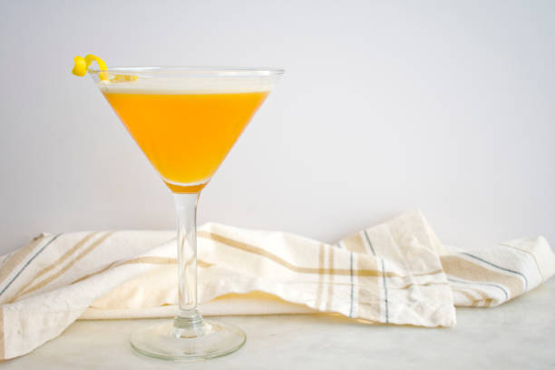 istock French Martini Garnished with a Lemon Twist 1083332220