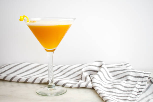 istock French Martini Garnished with a Lemon Twist 1083332288