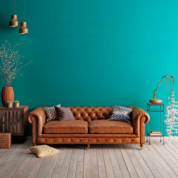 istock Interior in classic style with soft sofa and lamps with decor. 1083333744