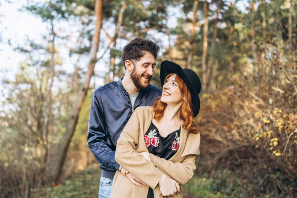 istock Young romantic couple spend time outdoor 1083340206