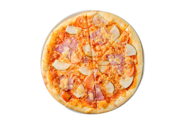istock Italian piza on a white background isolate, top view 1083344468