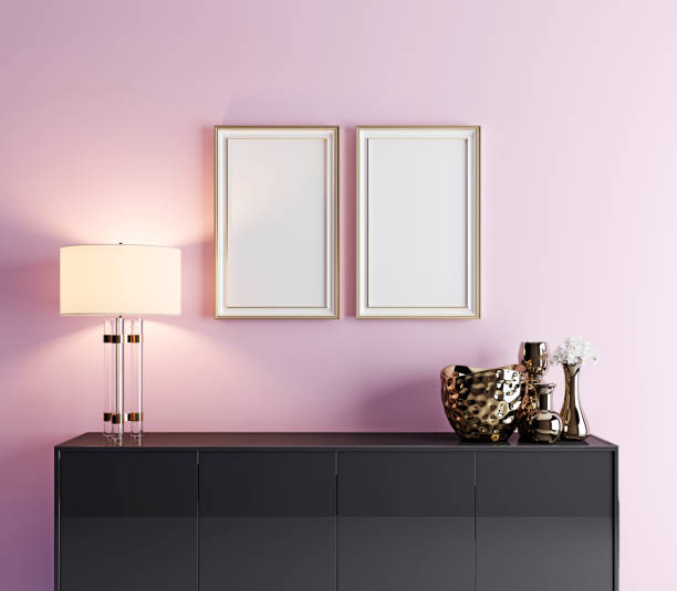 istock mock up poster in room, luxury style interior background 1083346020