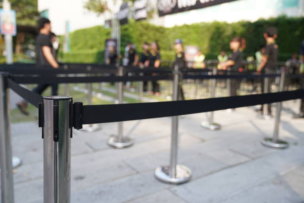 Focus barricade, stainless pole and black tape.