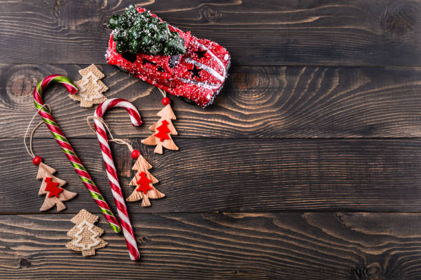istock Christmas and New Year composition. Flat lay, top view, copy space background. 1083352164