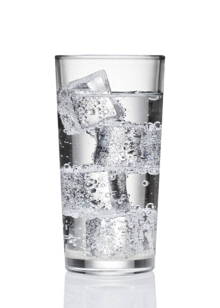 istock Water in a glass on a white background. 1083359644