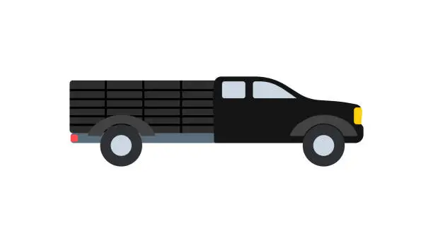 Vector illustration of Black mini truck icon