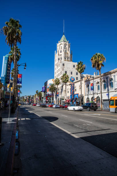 hollywood boulevard - hollywood em los angeles - eua - architecture travel destinations vertical outdoors - fotografias e filmes do acervo