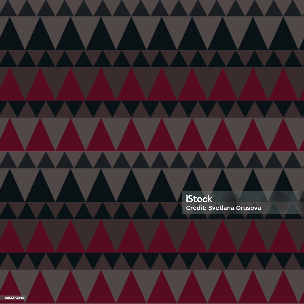 Triangular Forest Mountain Seamless Pattern Stock Illustration ...