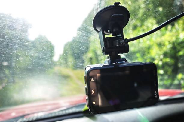 istock Video recorder to record the traffic situation while driving your car. It can be used both in cars and trucks. 1083373654
