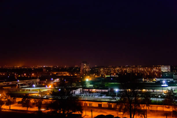 istock View on the midnight city Kremenchug, Ukraine 1083378966