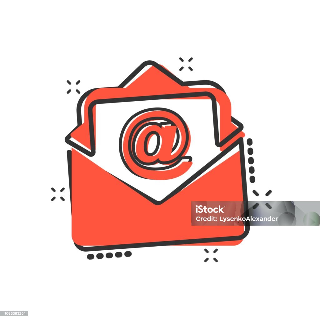 Biểu Tượng Phong Bì Thư Theo Phong Cách Truyện Tranh Email Vector ...