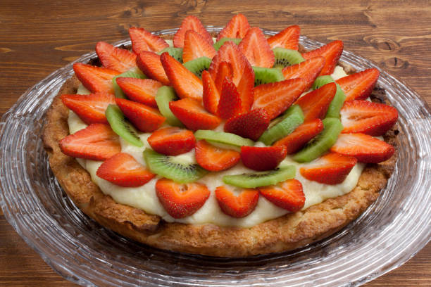 istock Pastry with custard and fresh fruit 1083386576
