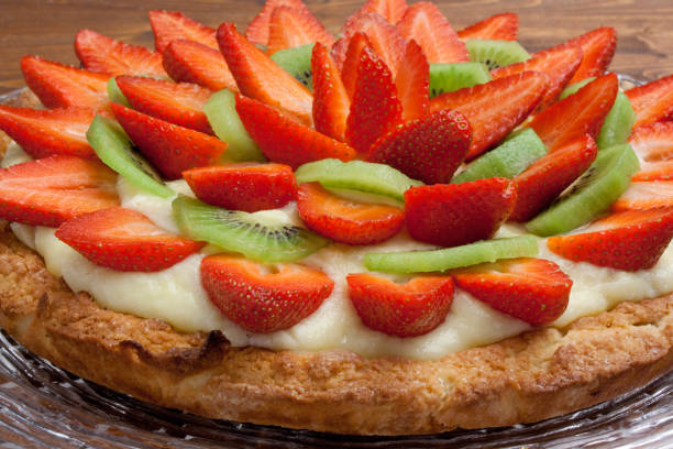istock Pastry with custard and fresh fruit 1083386584
