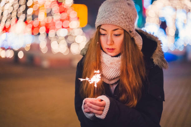 istock Lonely girl on New Year's eve 1083388882